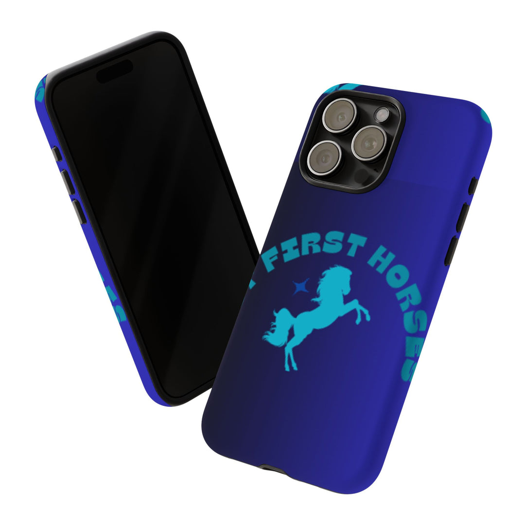 But First Horses Phone Case – Durable Tough Case for Horse Lovers
