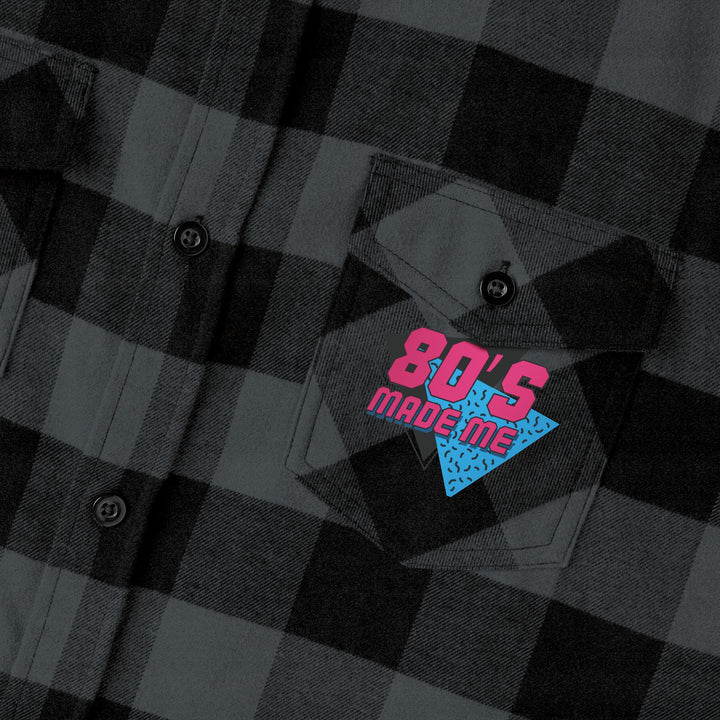 80s Inspired Unisex Flannel Shirt - Retro Cozy Casual Wear