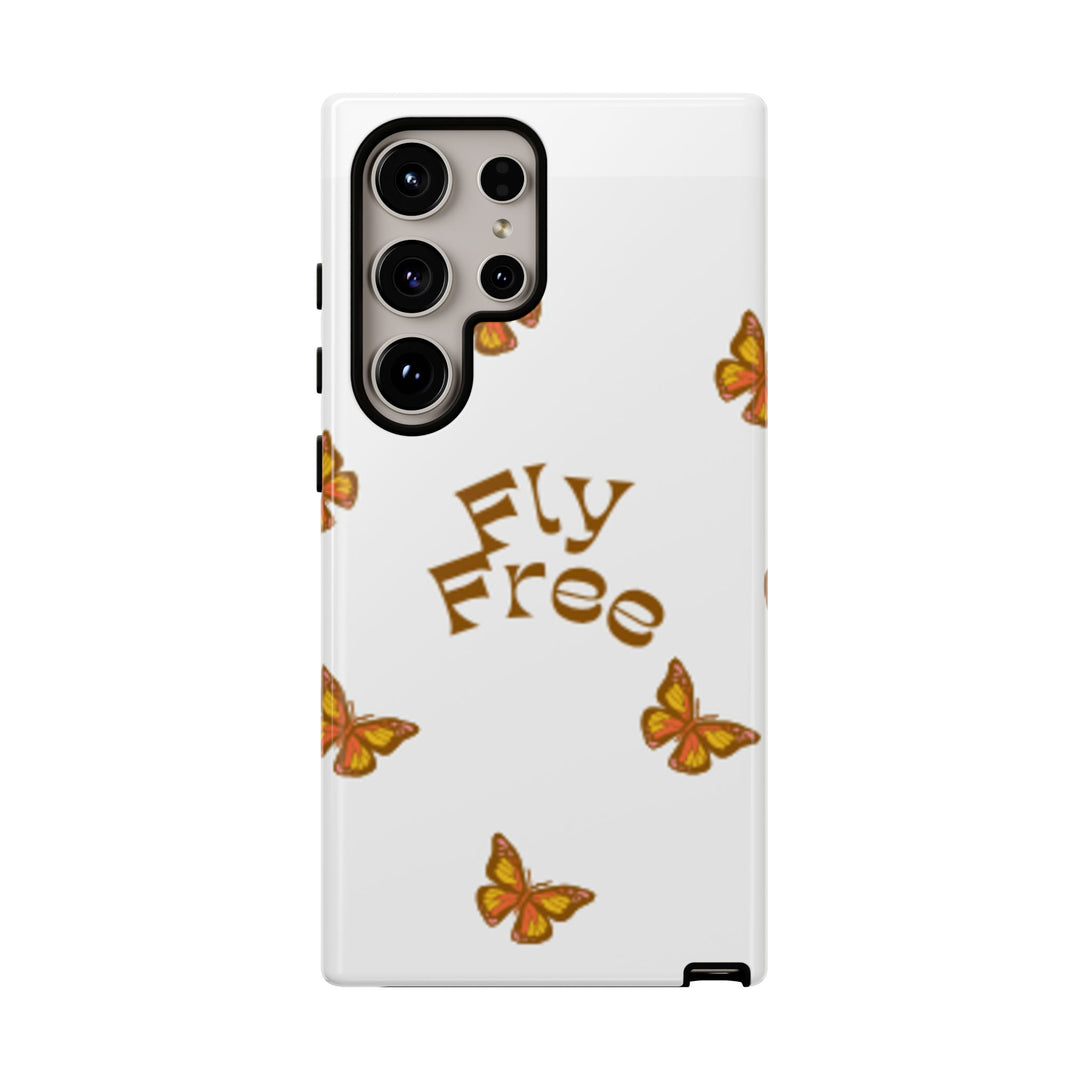 Stylish Phone Case | 'Fly Free' Butterfly Design | Unique Tough Cases