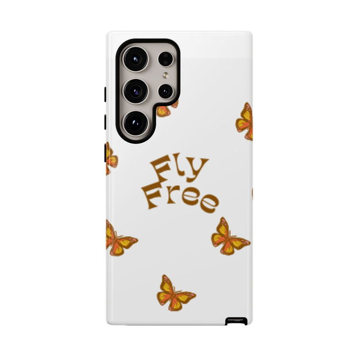 Stylish Phone Case | 'Fly Free' Butterfly Design | Unique Tough Cases