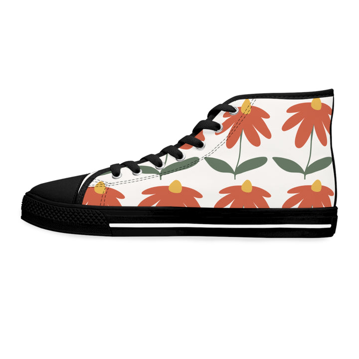 Floral Women's High Top Sneakers - Stylish & Comfortable