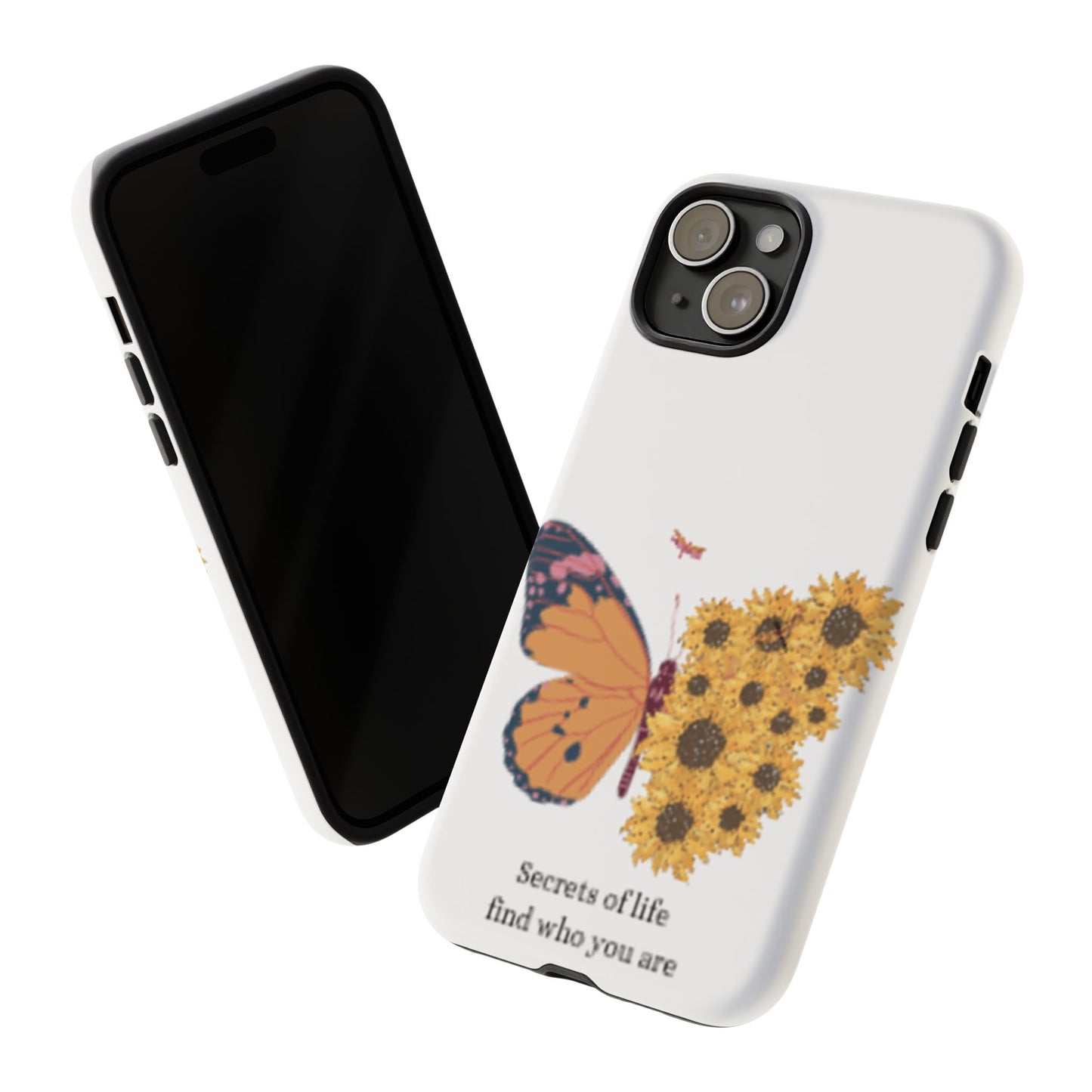 Butterfly & Sunflower Phone Case - "Secrets of Life" Design