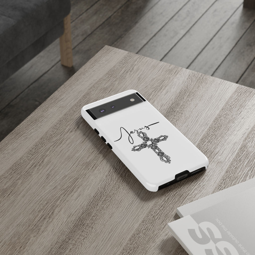 Stylish Tough Case with Jesus Design - Faith-Inspired Phone Cover, Christian Gift, Custom Phone Accessory, Unique Cell Phone Case