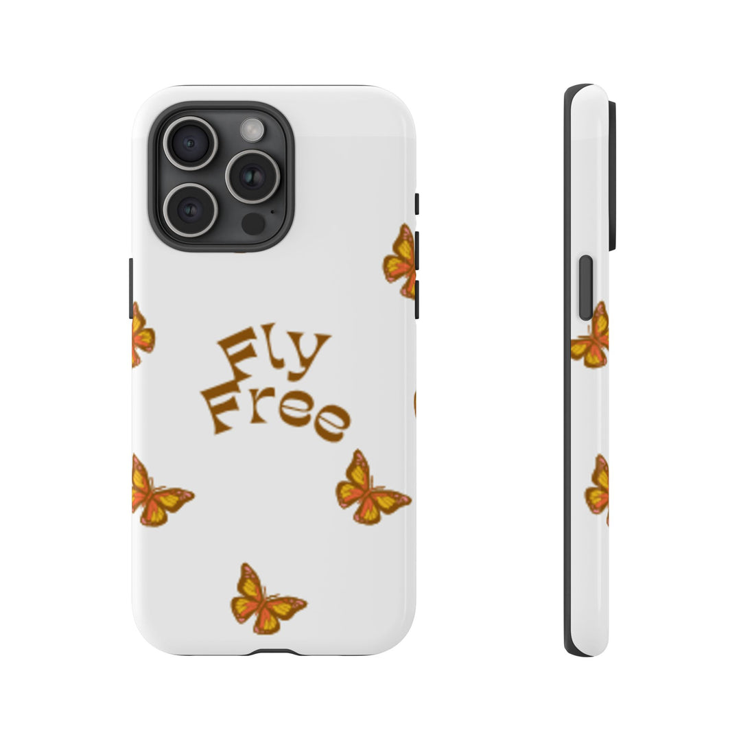 Stylish Phone Case | 'Fly Free' Butterfly Design | Unique Tough Cases