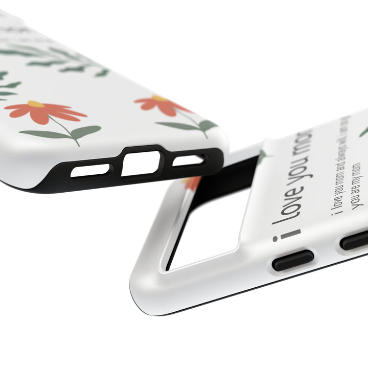 Floral Phone Case - "I Love You Mom" Design