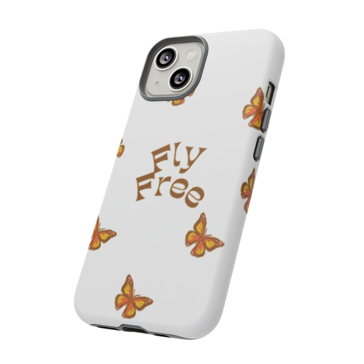 Stylish Phone Case | 'Fly Free' Butterfly Design | Unique Tough Cases
