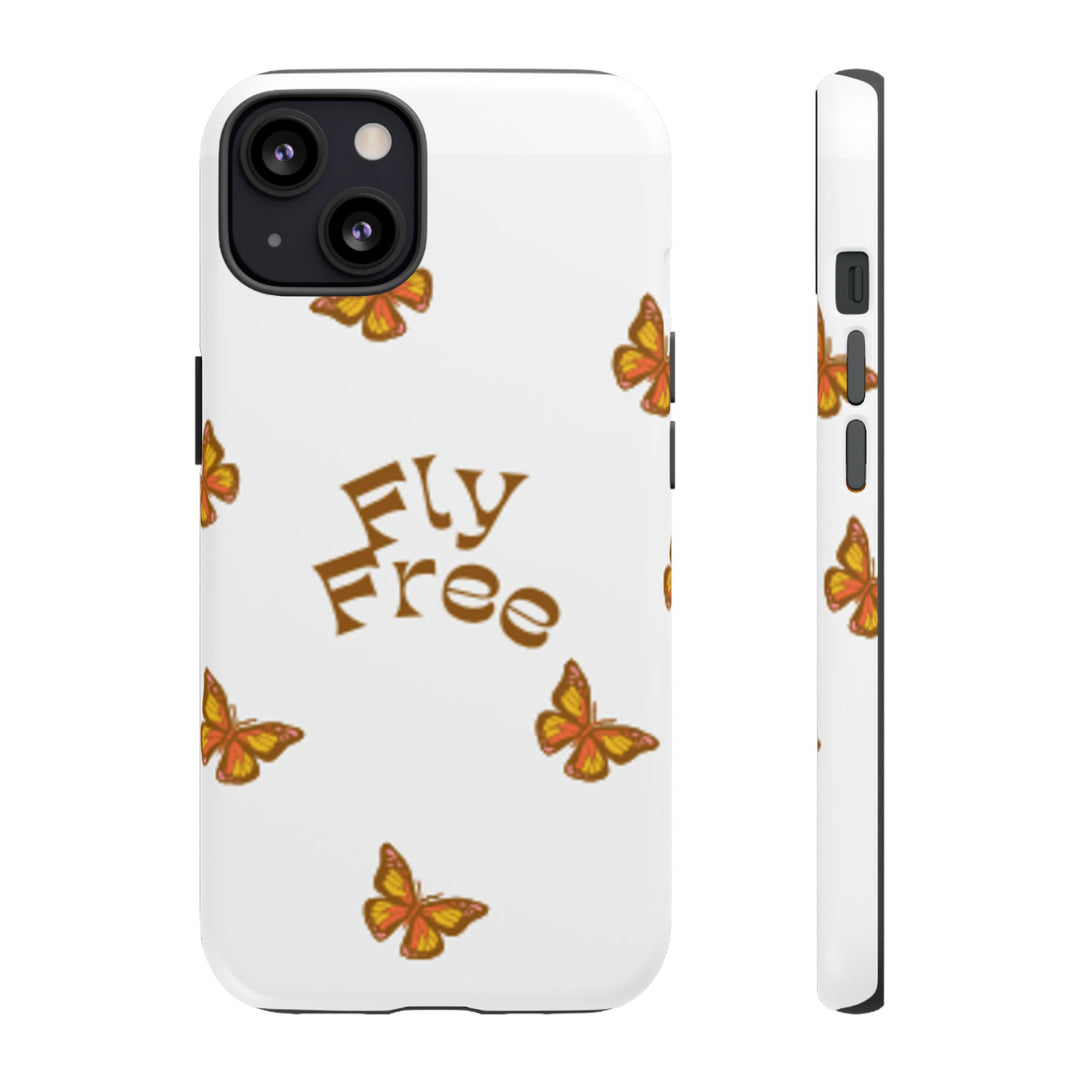 Stylish Phone Case | 'Fly Free' Butterfly Design | Unique Tough Cases