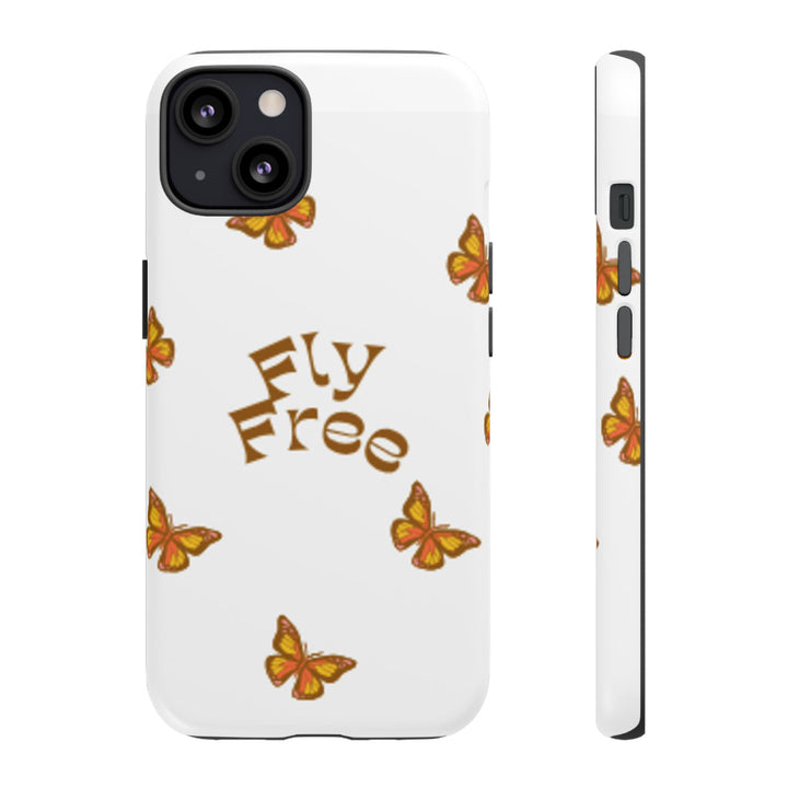Stylish Phone Case | 'Fly Free' Butterfly Design | Unique Tough Cases