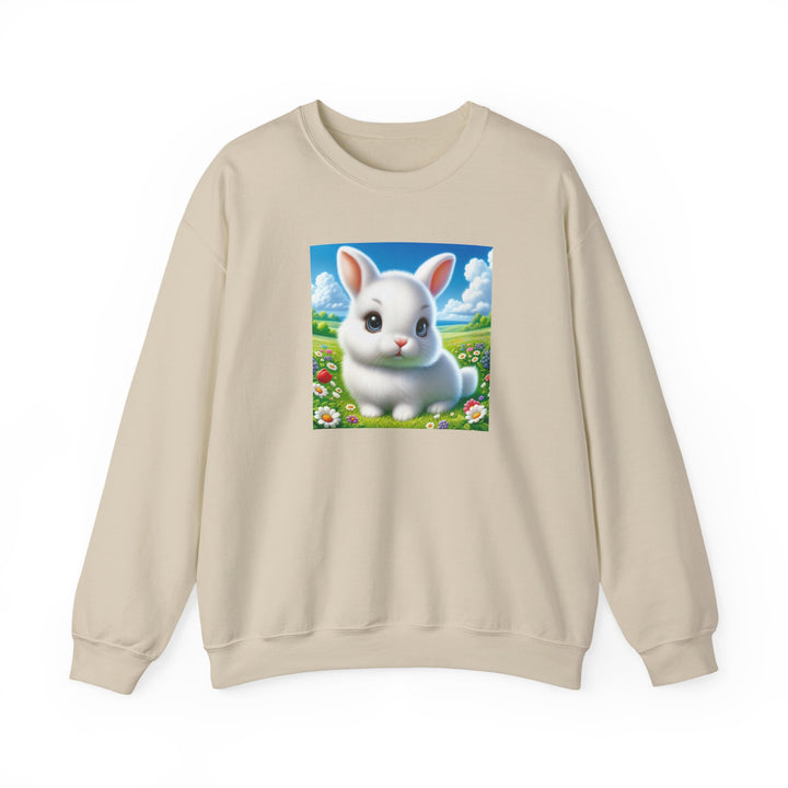 Cute Bunny Design Crewneck Sweatshirt, Cozy Sweatshirt, Spring Fashion, Easter Gift, Unisex Pullover, Animal Lover Apparel
