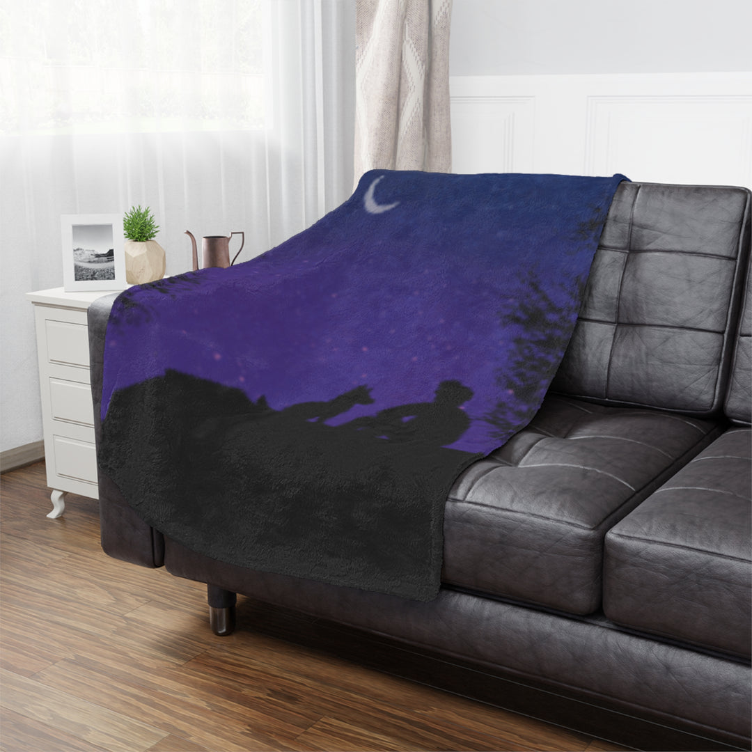 Cosmic Night Sky Minky Blanket for Cozy Moments