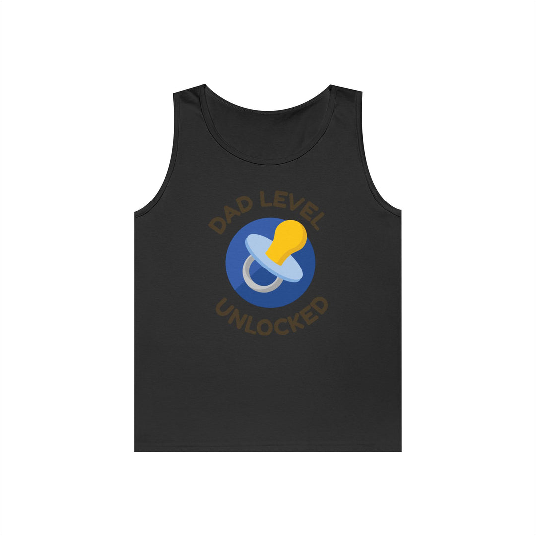 Dad Level Unlocked Tank Top - Unisex Heavy Cotton Sleeveless Shirt for New Dads