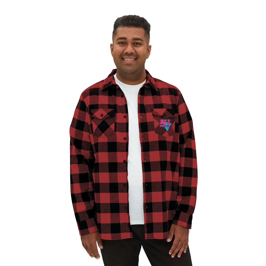 80s Inspired Unisex Flannel Shirt - Retro Cozy Casual Wear