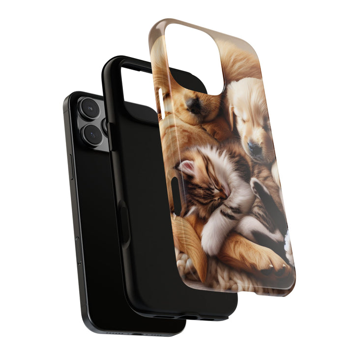 Cute Pets Phone Case - Adorable Dog and Cat Design for Animal Lovers