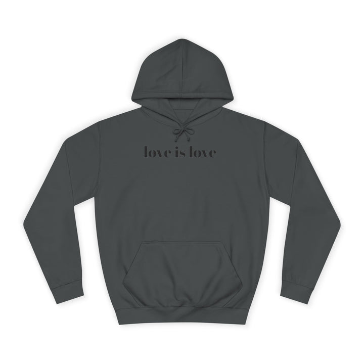 Unisex Love is Love Hoodie - Rainbow College Sweatshirt for Pride, LGBTQ+, Everyday Wear, Gift, Casual Style