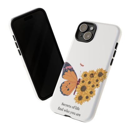 Butterfly & Sunflower Phone Case - "Secrets of Life" Design
