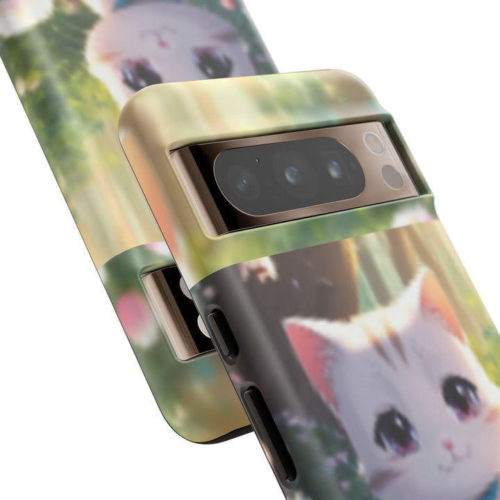 Cute Ai Cat Phone Case - Tough Protection with Floral Design for Cat Lovers