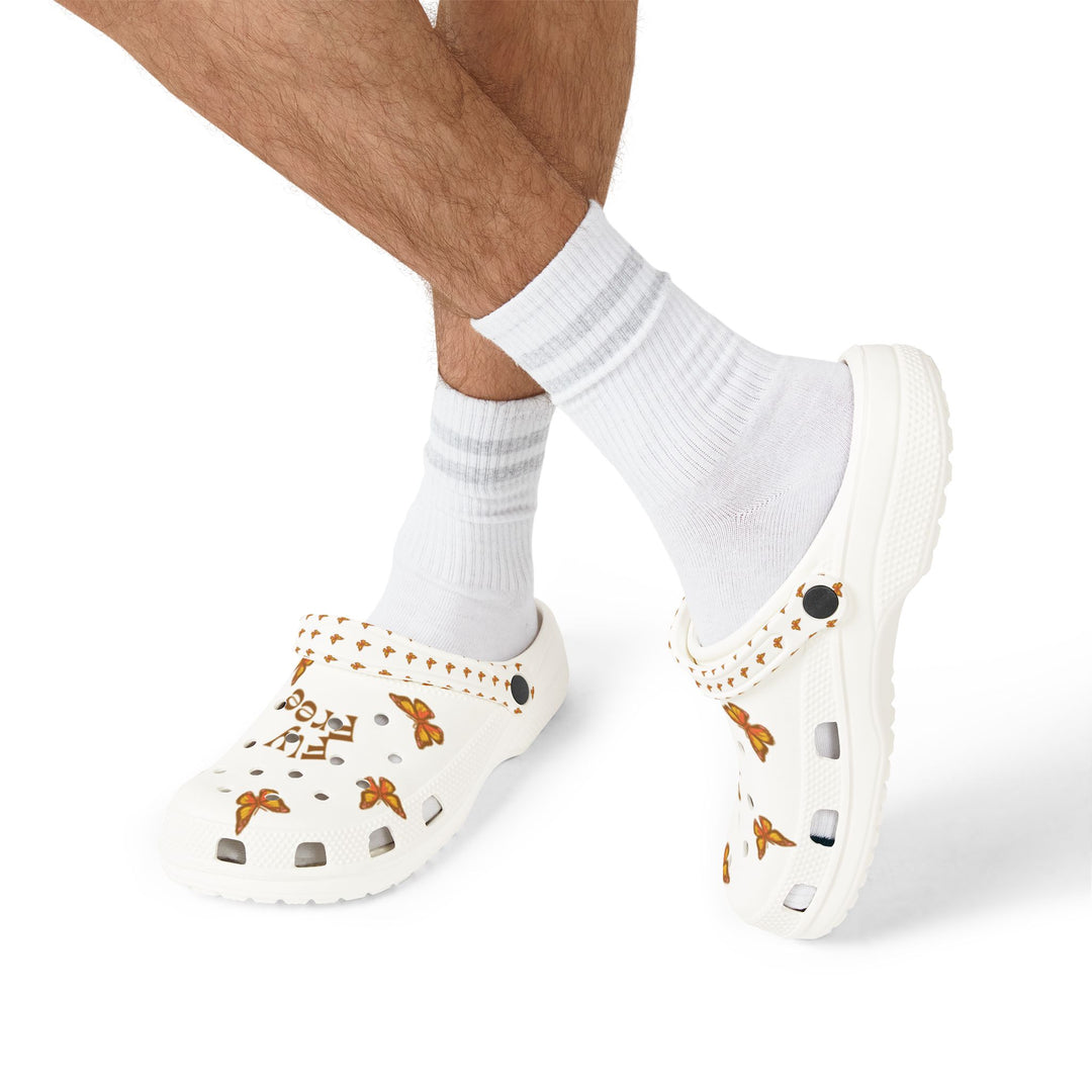 Fly Free EVA Foam Clogs - Butterflies Design for Comfortable Everyday Wear