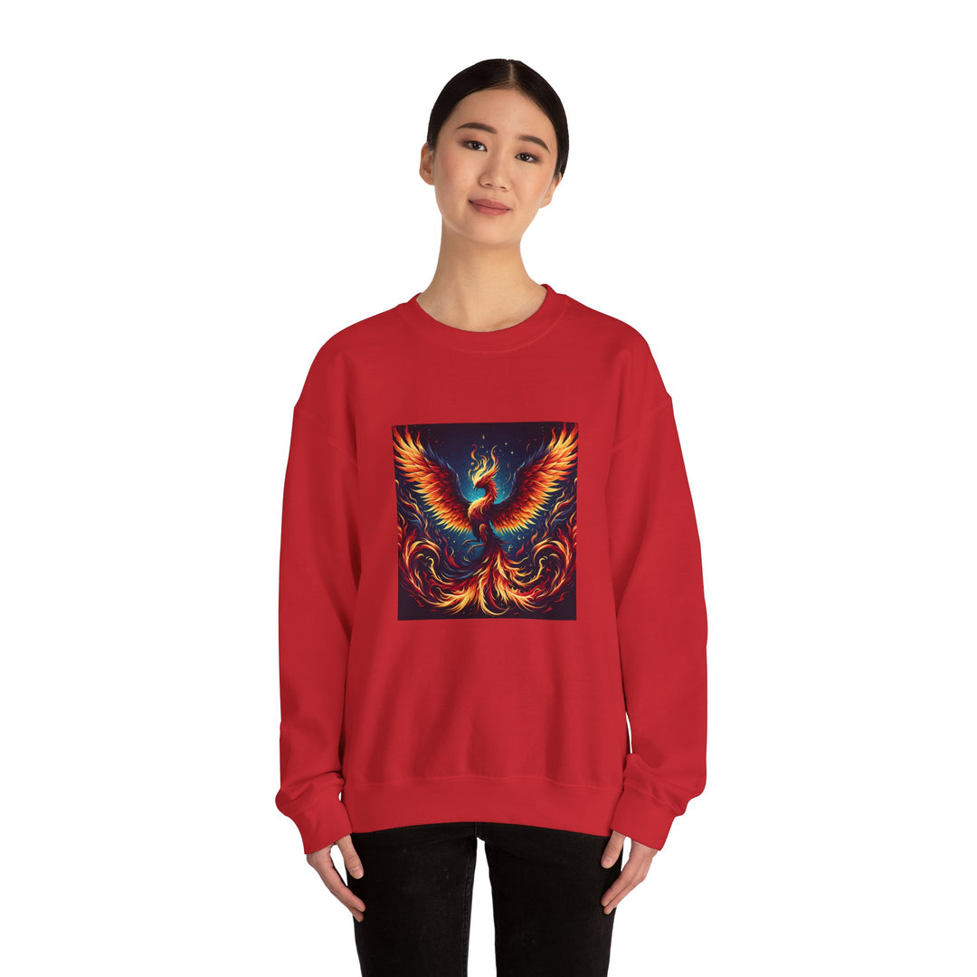 Fiery Phoenix Sweatshirt - Cozy Unisex Crewneck, Gift for Art Lovers