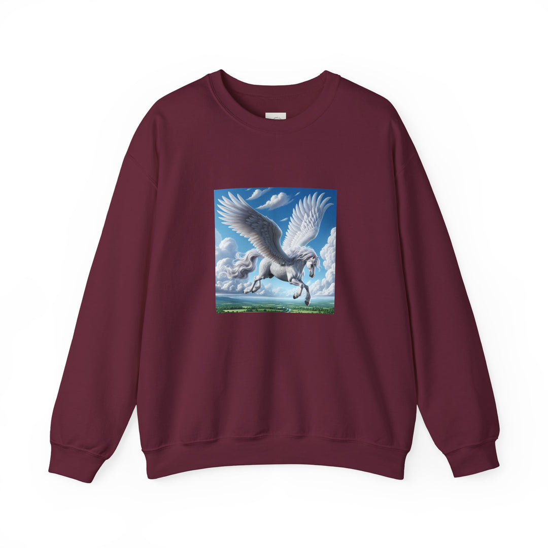 Majestic Pegasus Crewneck Sweatshirt – Cozy Fantasy Gift, Unicorn Lovers Apparel, Magical Sweatshirt, Dreamy Gifts, Casual Trendy Wear