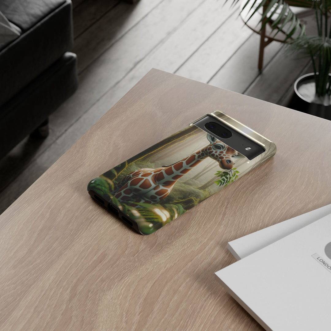 Giraffe Tough Phone Case - Cute Animal Design for Nature Lovers