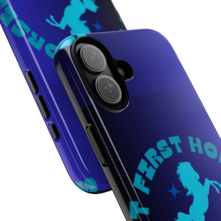 But First Horses Phone Case – Durable Tough Case for Horse Lovers