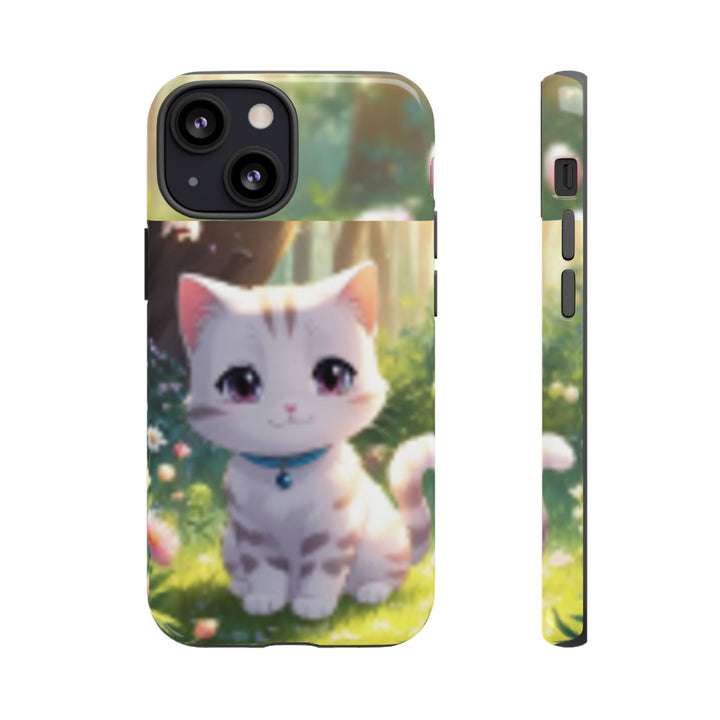 Cute Ai Cat Phone Case - Tough Protection with Floral Design for Cat Lovers