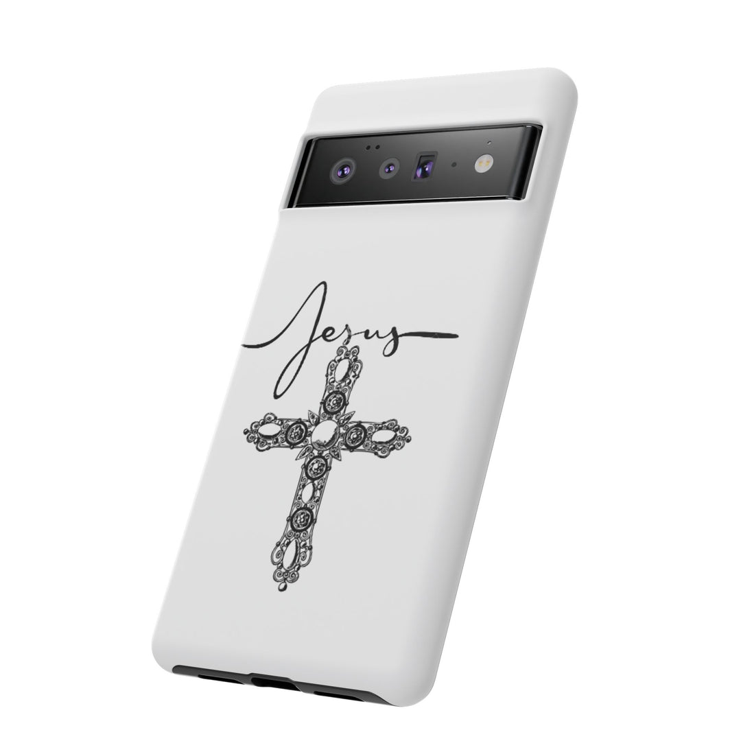 Stylish Tough Case with Jesus Design - Faith-Inspired Phone Cover, Christian Gift, Custom Phone Accessory, Unique Cell Phone Case