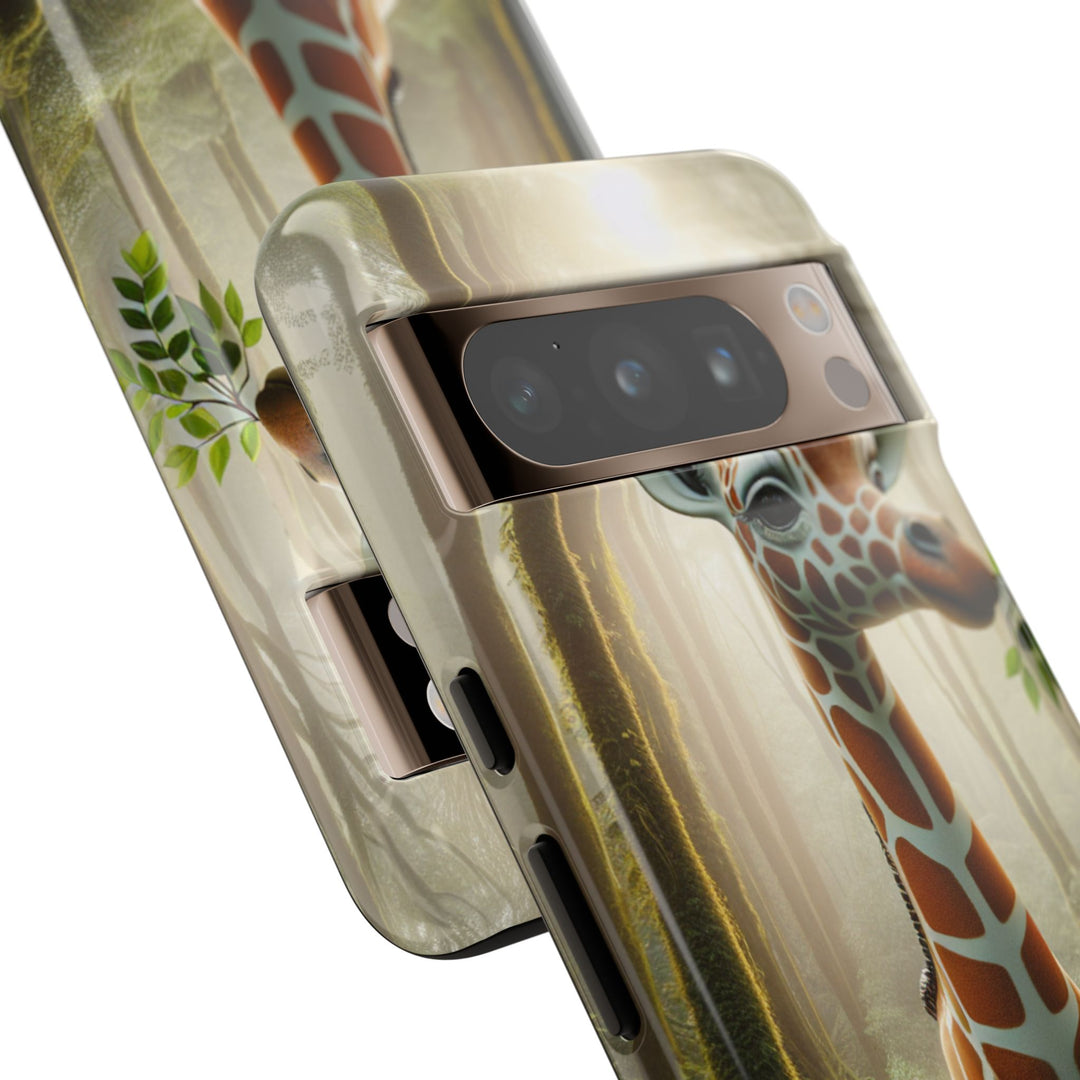 Giraffe Tough Phone Case - Cute Animal Design for Nature Lovers