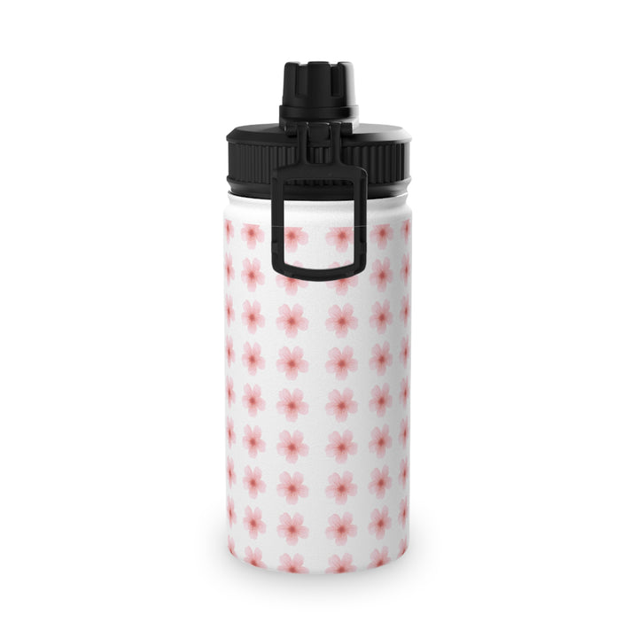 Chic Floral Stainless Steel Water Bottle with Sports Lid