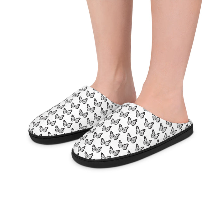 Cozy Butterfly Print Indoor Slippers for Women