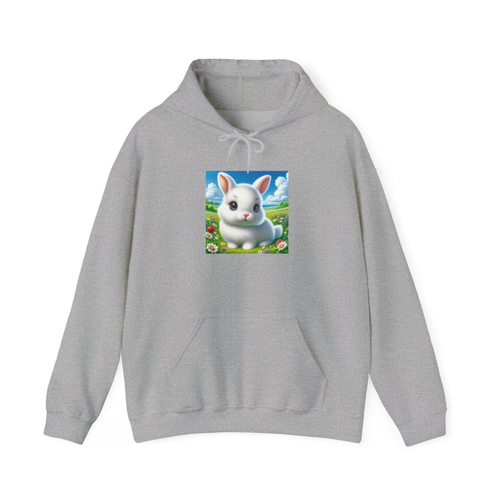 Cute Bunny Hooded Sweatshirt for Animal Lovers, Cozy Apparel for Spring, Easter Gift, Gift for Kids, Casual Wear