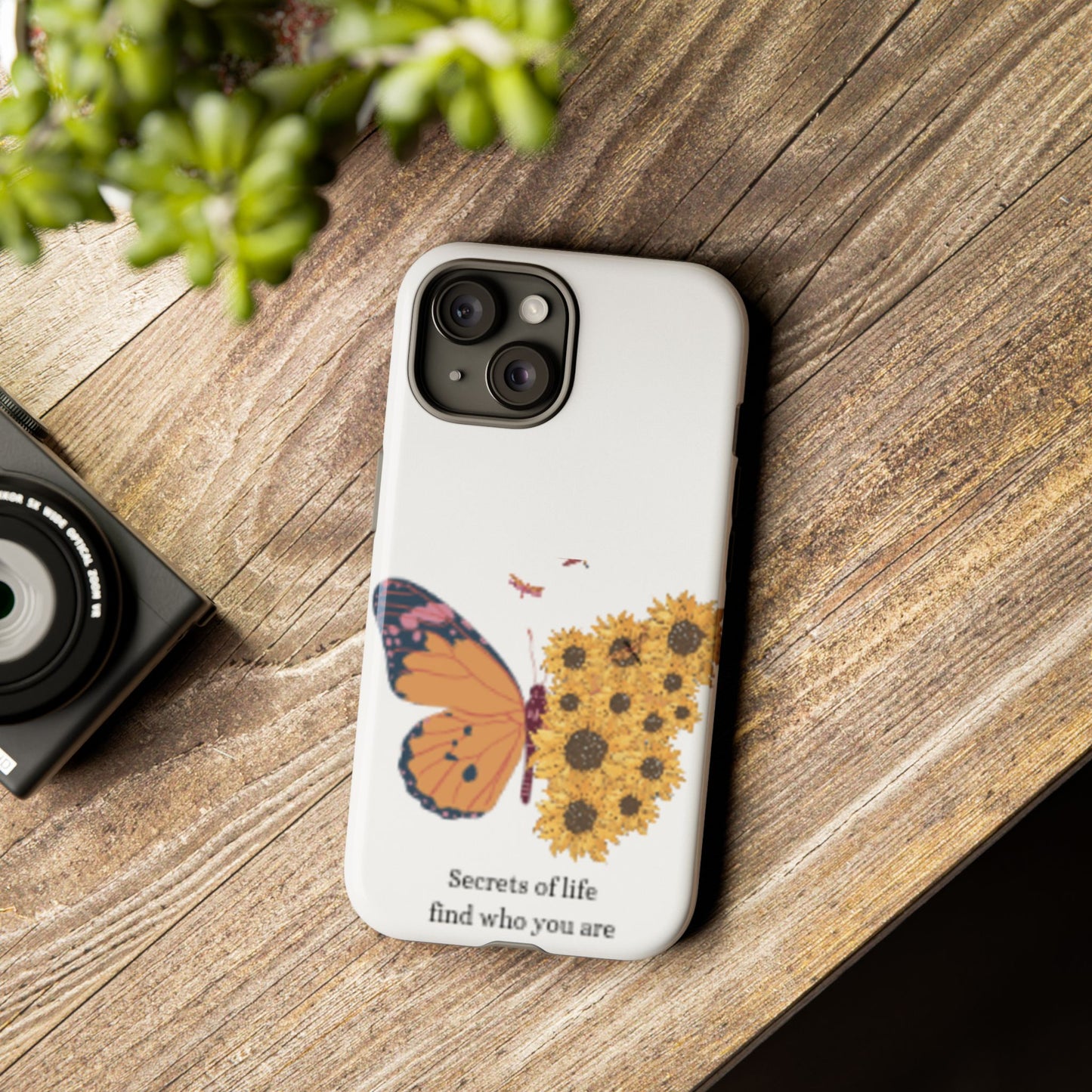 Butterfly & Sunflower Phone Case - "Secrets of Life" Design
