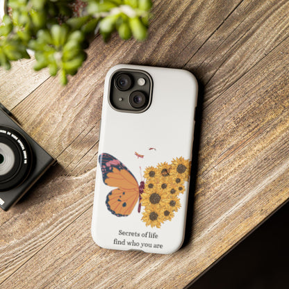 Butterfly & Sunflower Phone Case - "Secrets of Life" Design