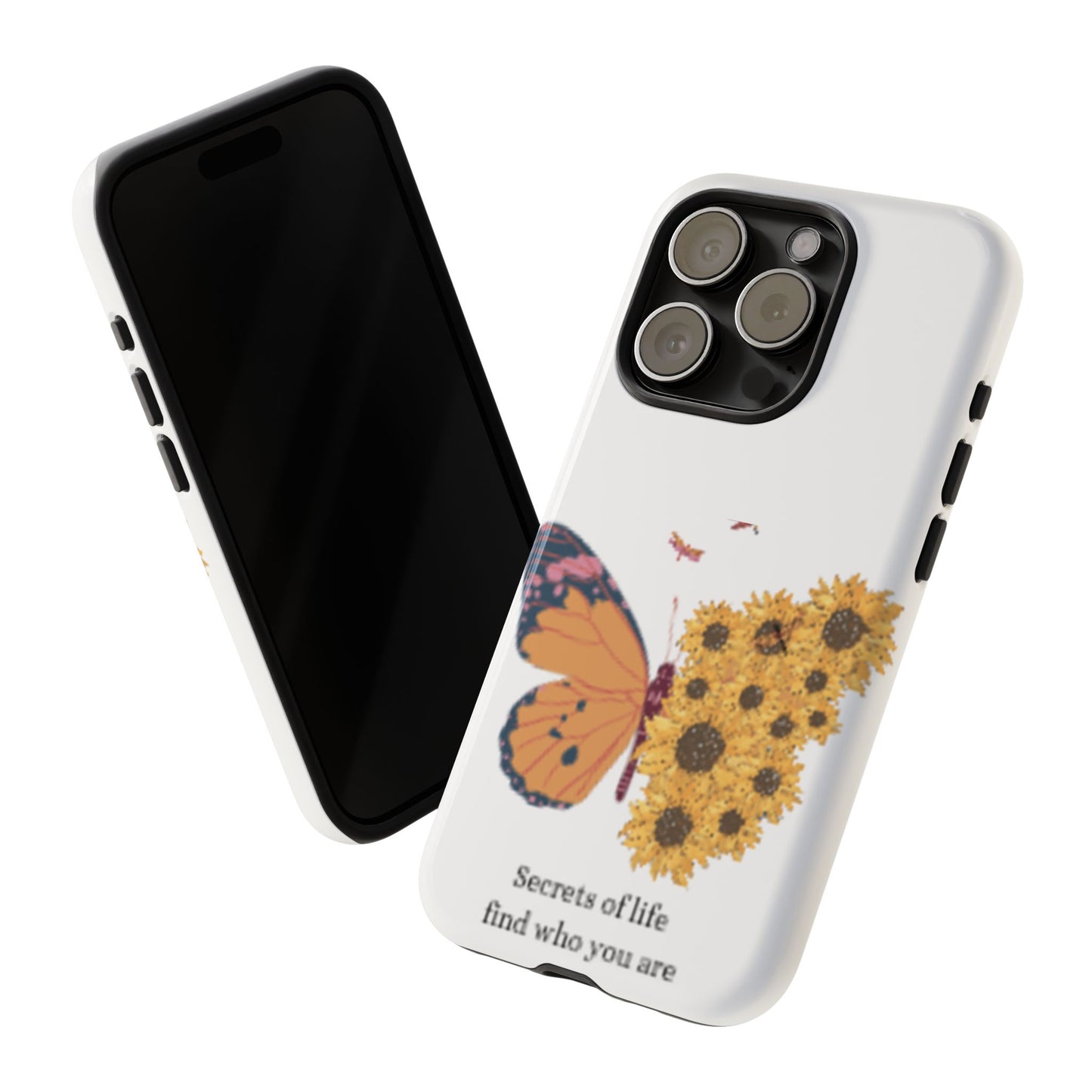 Butterfly & Sunflower Phone Case - "Secrets of Life" Design