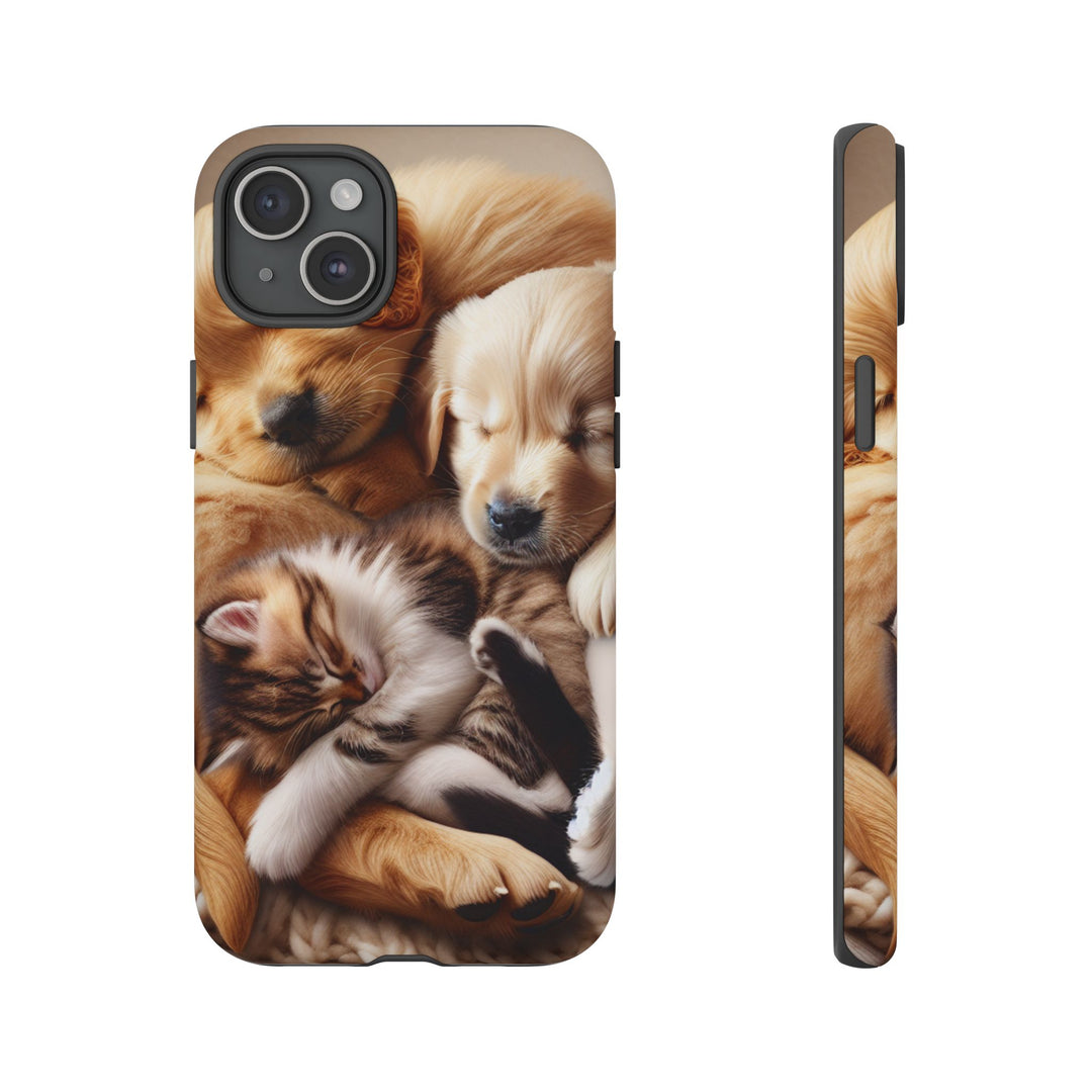 Cute Pets Phone Case - Adorable Dog and Cat Design for Animal Lovers