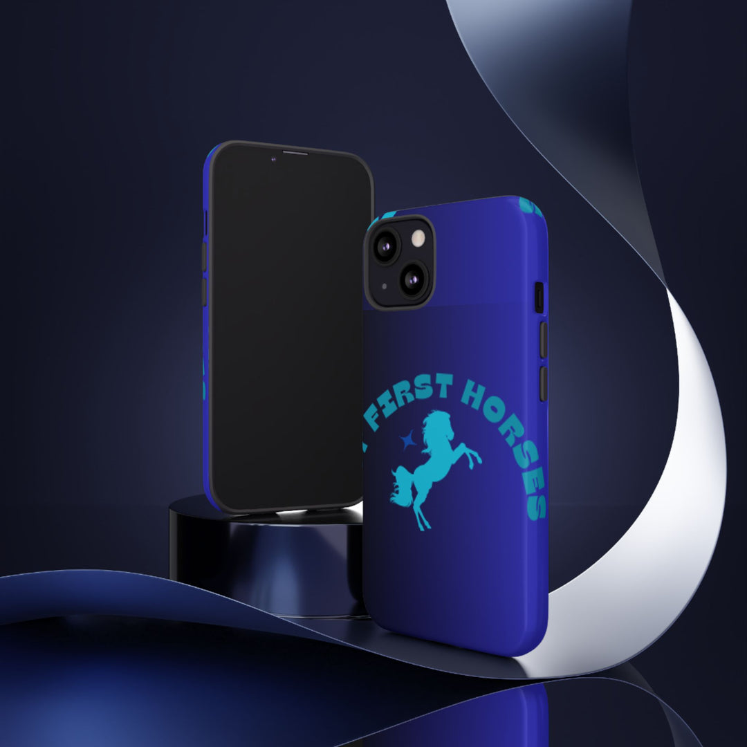 But First Horses Phone Case – Durable Tough Case for Horse Lovers