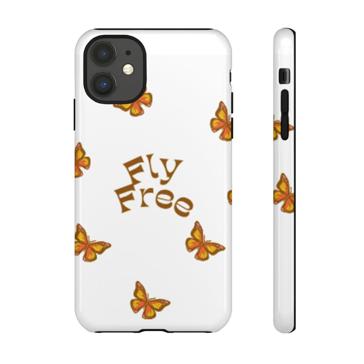 Stylish Phone Case | 'Fly Free' Butterfly Design | Unique Tough Cases