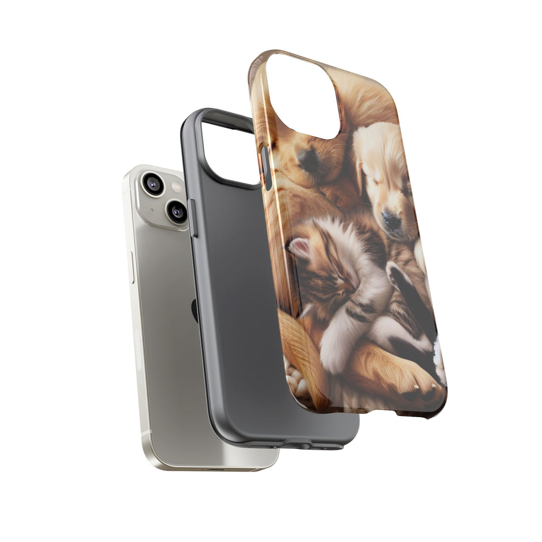 Cute Pets Phone Case - Adorable Dog and Cat Design for Animal Lovers