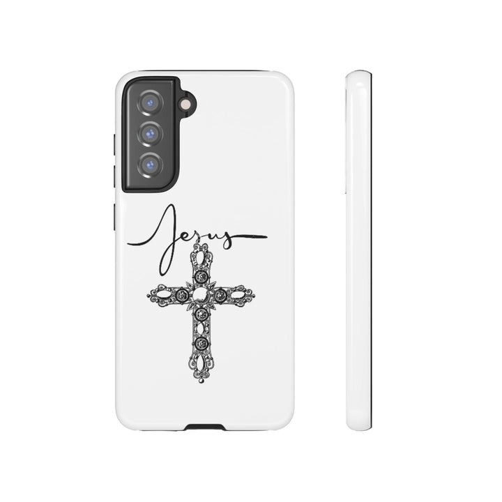 Stylish Tough Case with Jesus Design - Faith-Inspired Phone Cover, Christian Gift, Custom Phone Accessory, Unique Cell Phone Case