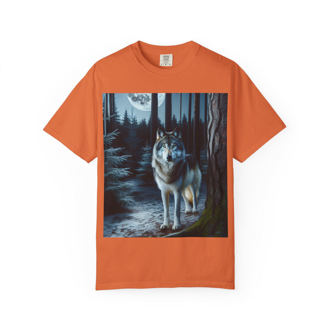 Moonlit Wolf Unisex Garment-Dyed T-shirt