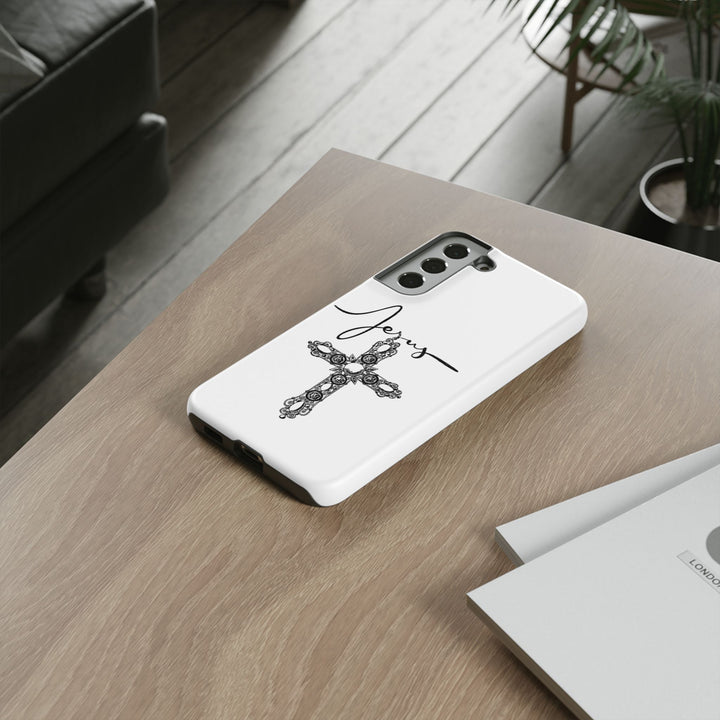 Stylish Tough Case with Jesus Design - Faith-Inspired Phone Cover, Christian Gift, Custom Phone Accessory, Unique Cell Phone Case