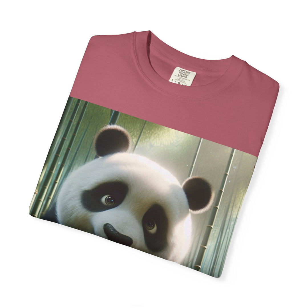 Cute Panda Unisex Garment-Dyed T-Shirt | Casual Animal Lover Tee