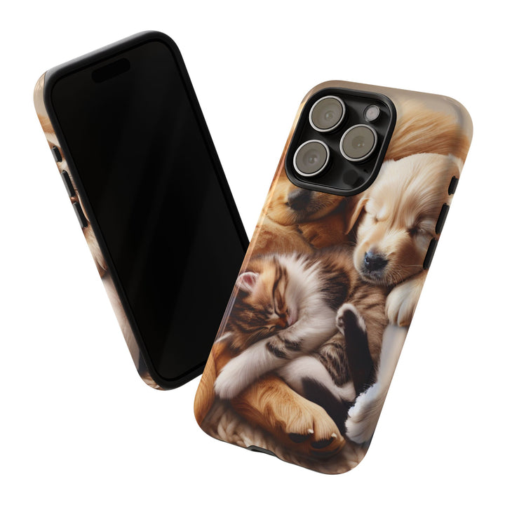 Cute Pets Phone Case - Adorable Dog and Cat Design for Animal Lovers