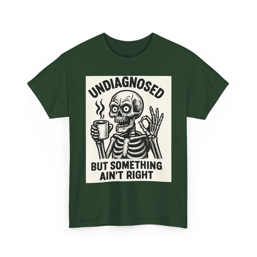 Unisex Heavy Cotton Tee with Skeleton Design - Perfect for Halloween, Gifting, Casual Wear, Party