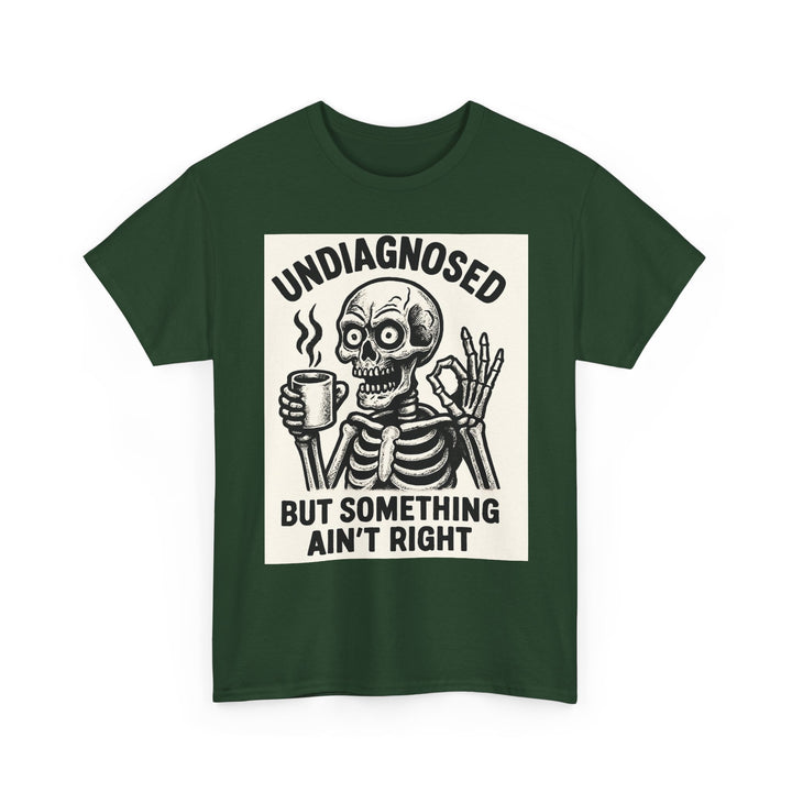 Unisex Heavy Cotton Tee with Skeleton Design - Perfect for Halloween, Gifting, Casual Wear, Party