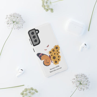 Butterfly & Sunflower Phone Case - "Secrets of Life" Design