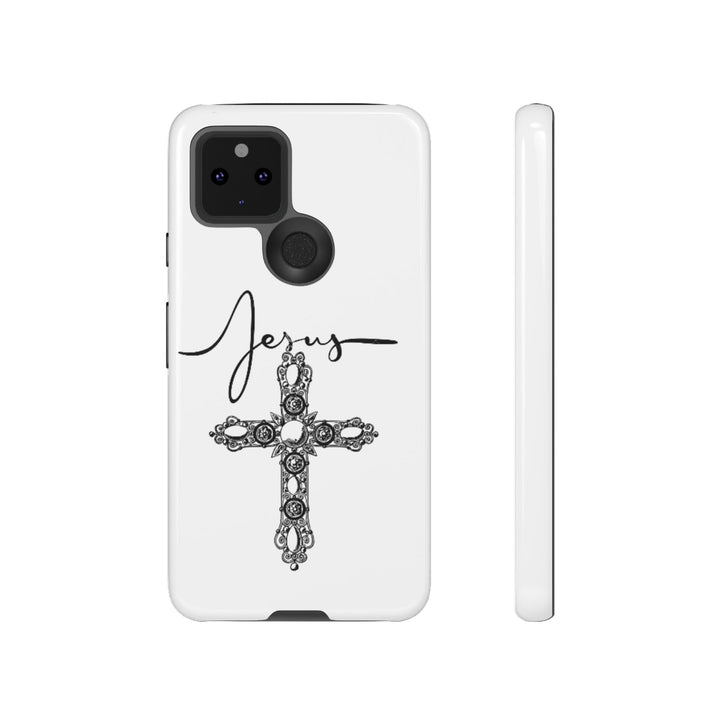 Stylish Tough Case with Jesus Design - Faith-Inspired Phone Cover, Christian Gift, Custom Phone Accessory, Unique Cell Phone Case