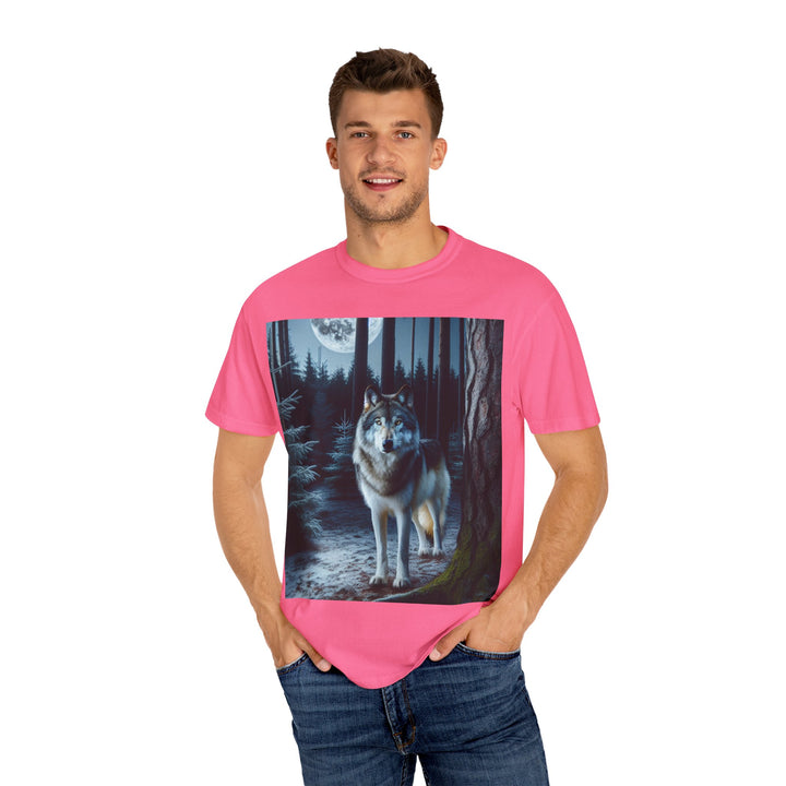 Moonlit Wolf Unisex Garment-Dyed T-shirt