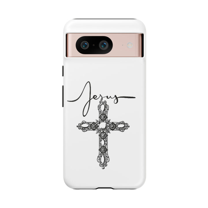 Stylish Tough Case with Jesus Design - Faith-Inspired Phone Cover, Christian Gift, Custom Phone Accessory, Unique Cell Phone Case