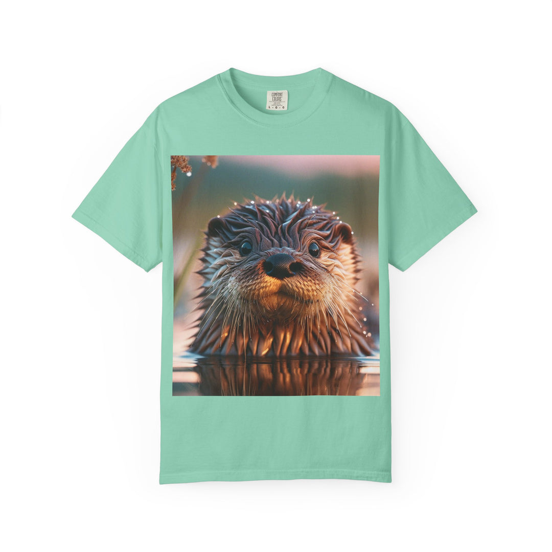 Whimsical Otter Unisex Garment-Dyed T-Shirt - Perfect for Nature Lovers